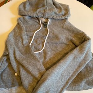 grey cropped hoodie
